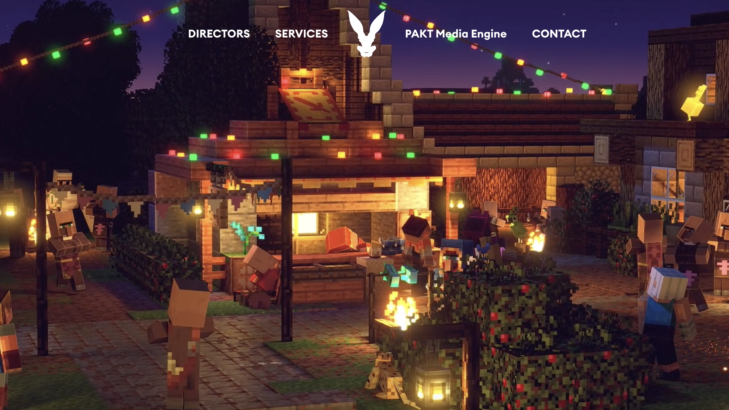 Skärmbild webbplats Rabbit foot studios